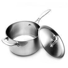 鉑帝斯伯爵20cm 304不銹鋼勻熱迅熱底奶鍋 細節(jié)圖賞與金屬結(jié)構(gòu)解析